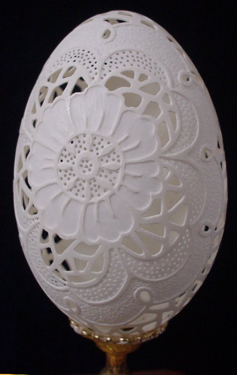 carved eggshells
